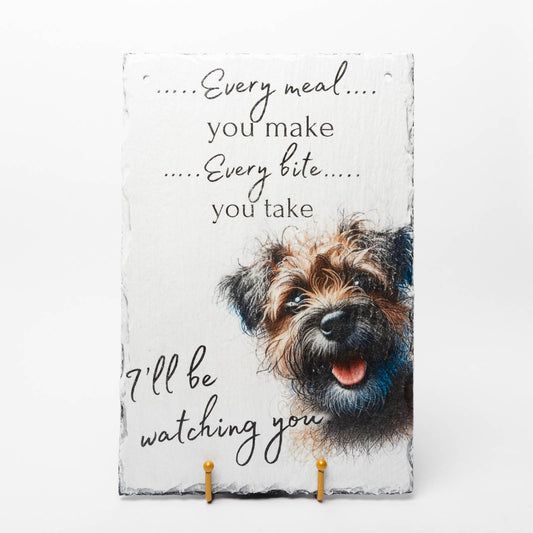 Decorative Slate Sign - Border Terrier