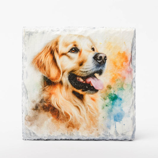 Golden Retriever Slate Coasters