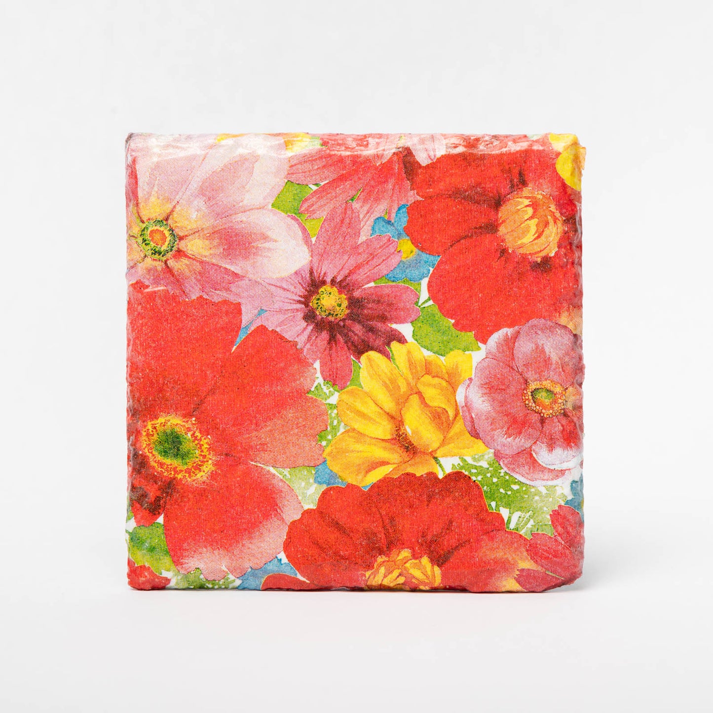 Red Flowers Slate Coasters