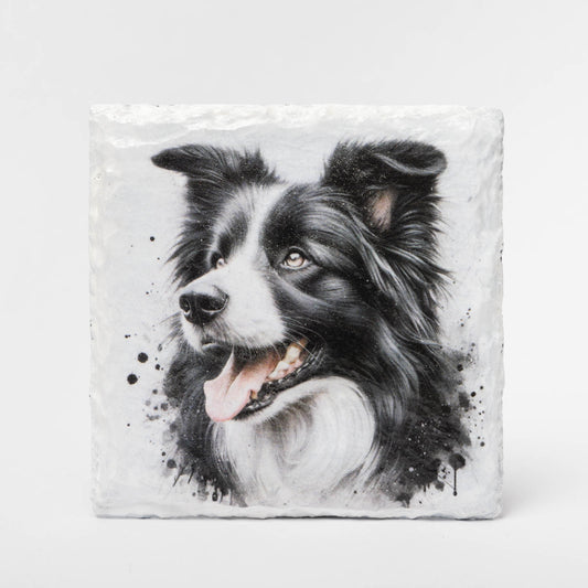 Border Collie Slate Coasters