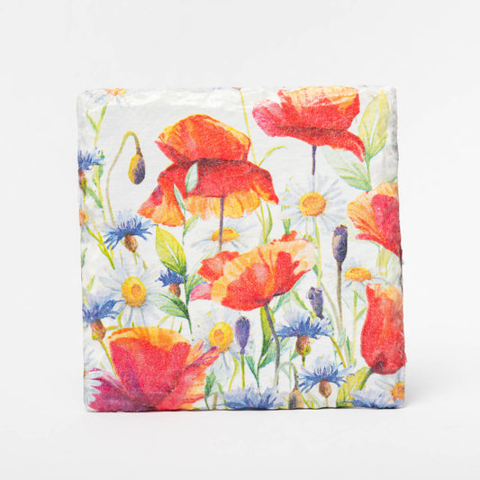 Poppies Slate Coasters