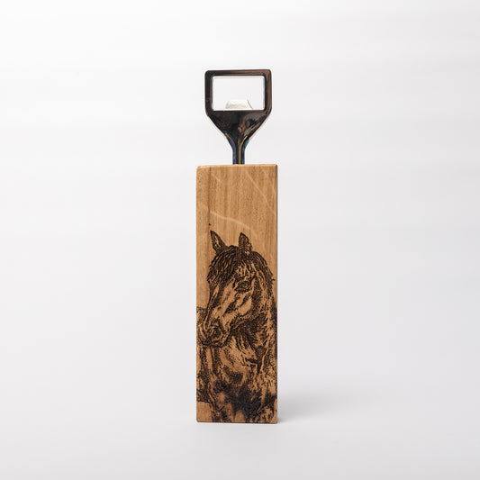 Horse Oak Bottle Opener