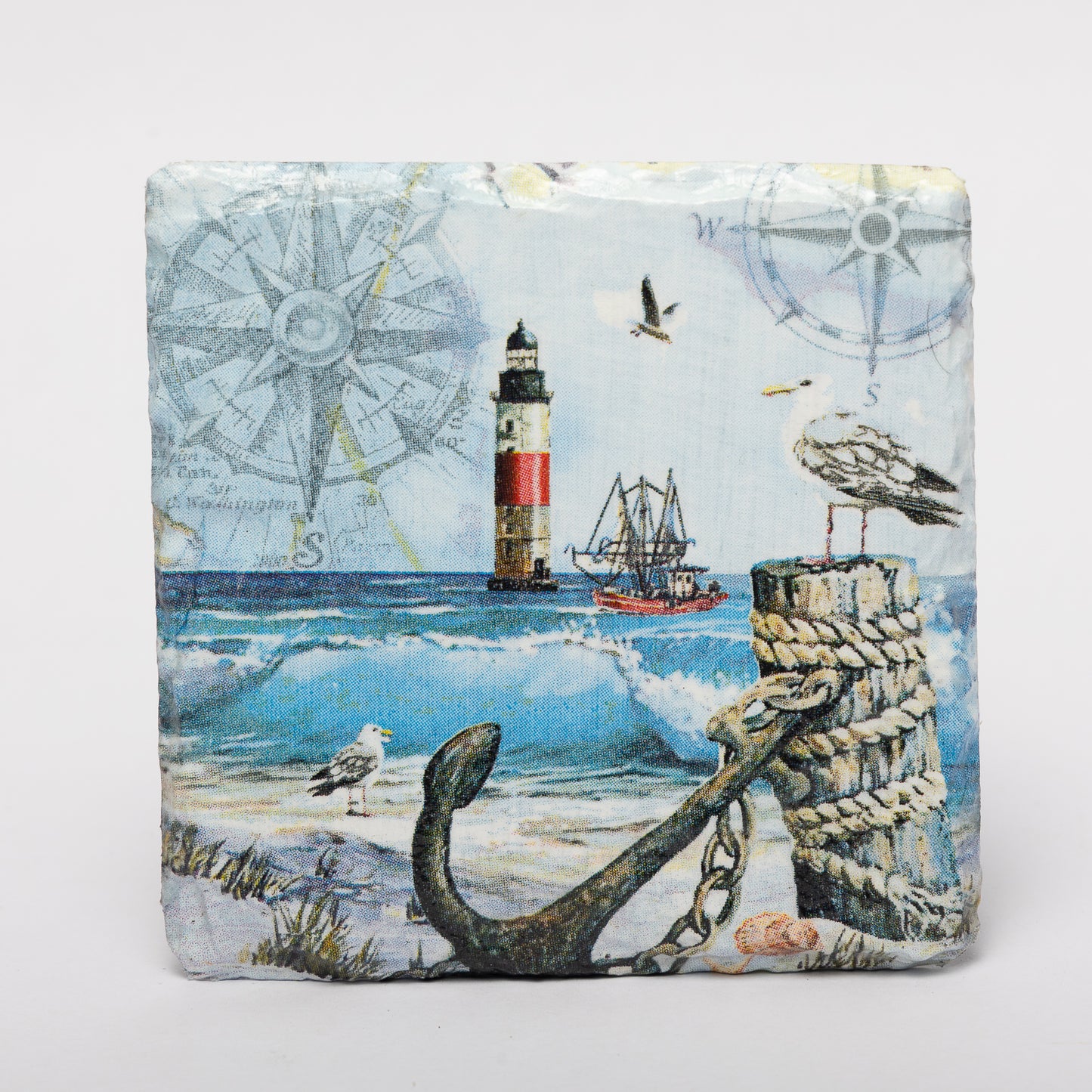 Anchor Theme Slate Coasters